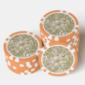William Morris Golden Lily Garden Flower Classic Pokerchips (Stapel)