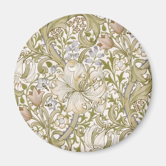 William Morris Golden Lily Garten Blumen Klassiker Magnet (Vorne)