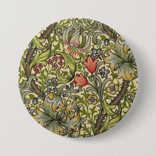 William Morris Golden Lily restauriertes Muster Button