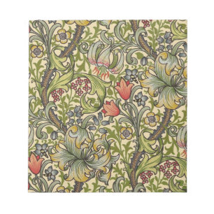 William Morris Golden Lily restauriertes Muster Notizblock