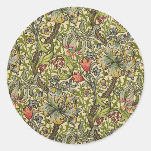 William Morris Golden Lily Runder Aufkleber