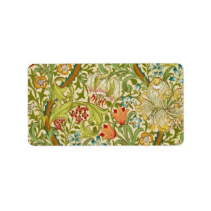William Morris Golden Lily Vintag Pre-Raphaelite Adressaufkleber