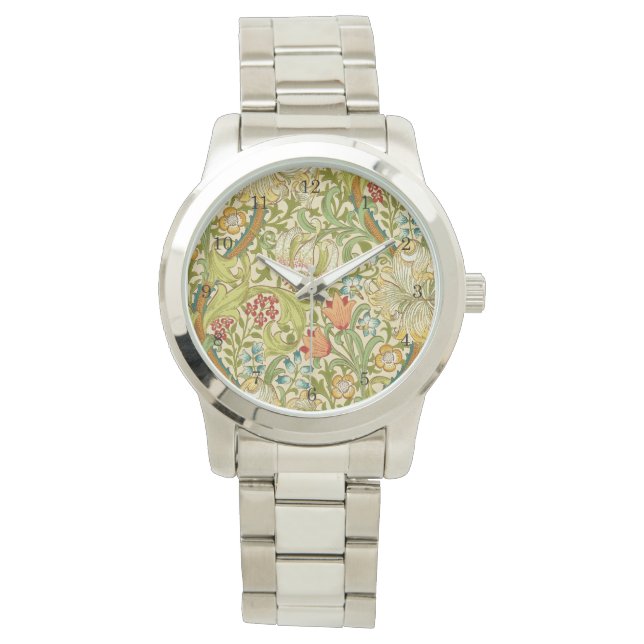 William Morris Golden Lily Vintag Pre-Raphaelite Armbanduhr (Vorderseite)