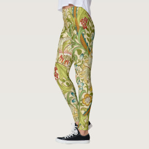 William Morris Golden Lily Vintag Pre-Raphaelite Leggings