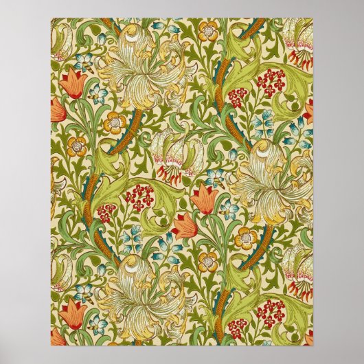 William Morris Golden Lily Vintag Pre-Raphaelite Poster (Vorne)