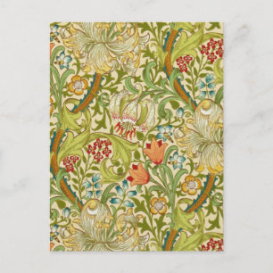 William Morris Golden Lily Vintag Pre-Raphaelite Postkarte