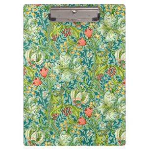 William Morris Golden Lily Vintage Blumen Design Klemmbrett