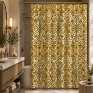 William Morris Golden Lily Vintage Blumendesign Duschvorhang