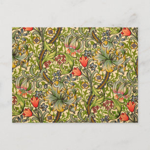 William Morris Golden Lily Vintage Floral Design Postkarte