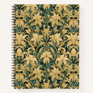 William Morris Golden Lily Vintage Prä-Raphaelite Notizblock