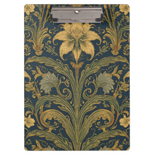William Morris Golden Lily Vintage Pre-Raphaelite Klemmbrett