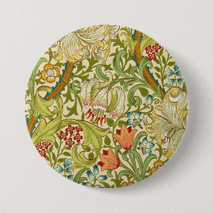 William Morris Golden Lily Vintage Vor-Raphaelite Button