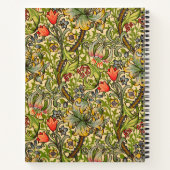 William Morris Golden Lily Vintages Blumendesign Notizblock (Rückseite)
