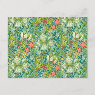 William Morris Golden Lily Vintages Blumendesign Postkarte