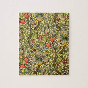 William Morris Golden Lily Vintages Blumendesign Puzzle