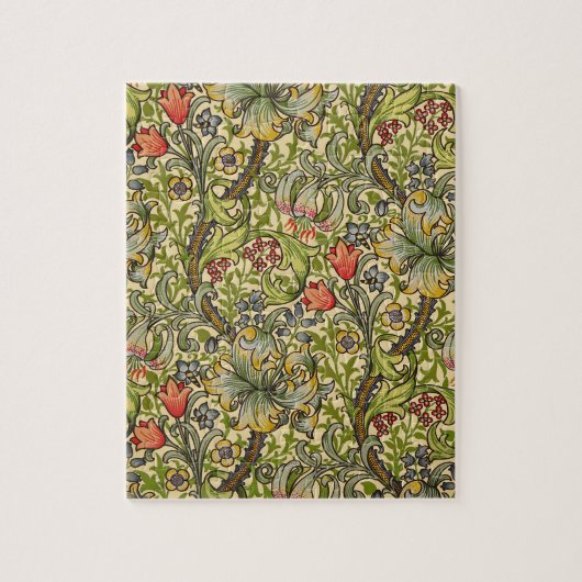 William Morris Golden Lily Vintages Blumendesign Puzzle (Vertikal)