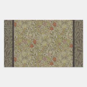 William Morris Golden Lily Willow Bough Muster Rechteckiger Aufkleber