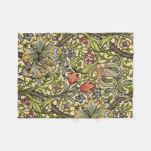 William Morris Golden Living Relected Pattern Fleecedecke (Vorderseite (Horizontal))