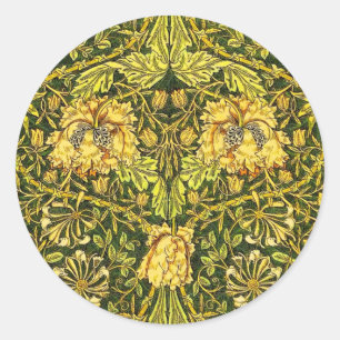 William Morris Golden the Honeysuckle Runder Aufkleber