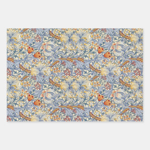 William Morris Goldene Lilie viktorianische Tapete Geschenkpapier Set