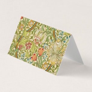 William Morris Goldene Lilie Vintage Prä-Rafaeliti Visitenkarten