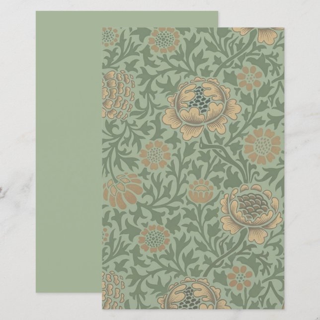 William Morris Grafton Blumengestaltung Salbeigrün (Vorne/Hinten)