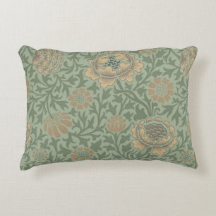 William Morris Grafton Blumenmuster Salbeigrün  Dekokissen