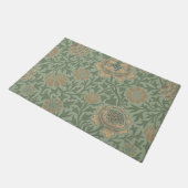 William Morris Grafton Blumenmuster Salbeigrün  Fußmatte (Schrägansicht)