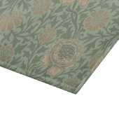 William Morris Grafton Blumenmuster Salbeigrün Schneidebrett (Ecke)