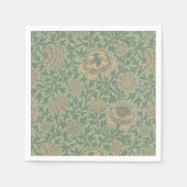 William Morris Grafton Blumenmuster Salbeigrün Serviette (Vorderseite)