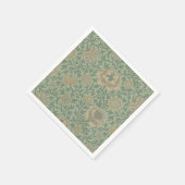 William Morris Grafton Blumenmuster Salbeigrün Serviette (Ecke)