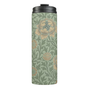William Morris Grafton Blumenmuster Salbeigrün  Thermosbecher