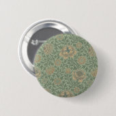 William Morris Grafton Blummenmuster Salbeigrün Button (Vorne & Hinten)