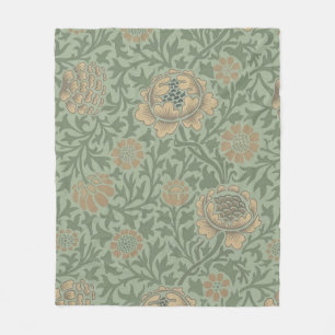 William Morris Grafton Blummenmuster Salbeigrün Fleecedecke