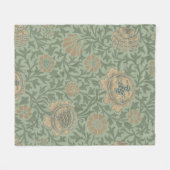 William Morris Grafton Blummenmuster Salbeigrün Fleecedecke (Vorderseite (Horizontal))