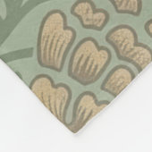 William Morris Grafton Blummenmuster Salbeigrün Fleecedecke (Ecke)