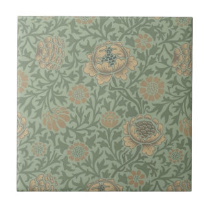 William Morris Grafton Blummenmuster Salbeigrün Fliese
