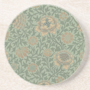 William Morris Grafton Blummenmuster Salbeigrün Getränkeuntersetzer