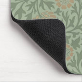 William Morris Grafton Blummenmuster Salbeigrün  Mousepad (Ecke)