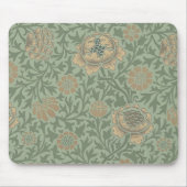 William Morris Grafton Blummenmuster Salbeigrün  Mousepad (Vorne)