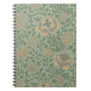 William Morris Grafton Blummenmuster Salbeigrün  Notizblock