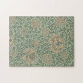 William Morris Grafton Blummenmuster Salbeigrün Puzzle (Horizontal)