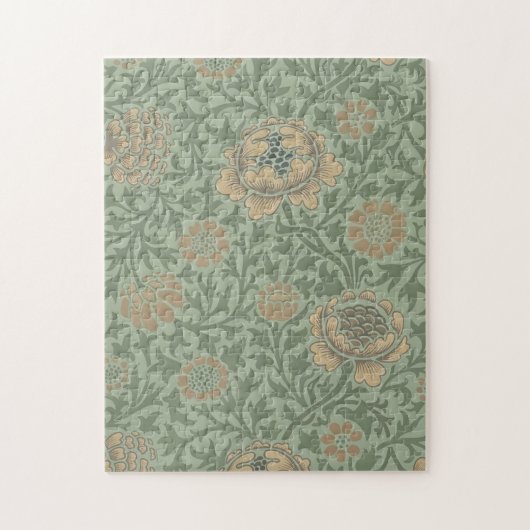William Morris Grafton Blummenmuster Salbeigrün Puzzle (Vertikal)
