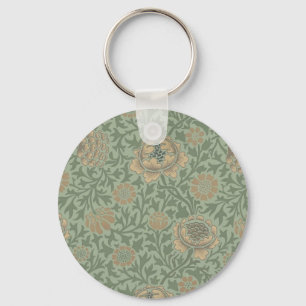 William Morris Grafton Blummenmuster Salbeigrün Schlüsselanhänger