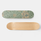 William Morris Grafton Blummenmuster Salbeigrün Skateboard (Horizontal)