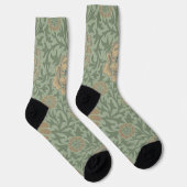 William Morris Grafton Blummenmuster Salbeigrün Socken (Rechts)