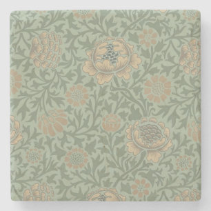 William Morris Grafton Blummenmuster Salbeigrün Steinuntersetzer
