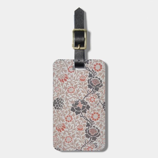 William Morris Grafton Botanic Art Design Gepäckanhänger (Vorderseite vertikal)