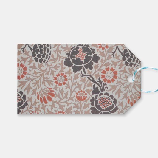 William Morris Grafton Botanic Art Design Geschenkanhänger (Vorderseite (Horizontal))