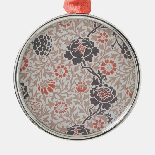 William Morris Grafton Botanic Art Design Silbernes Ornament (Vorne)